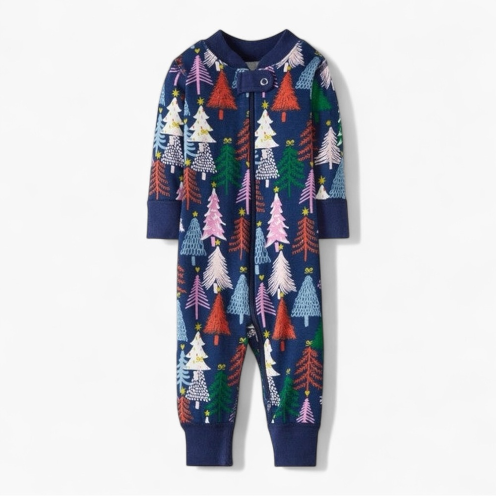Hanna Andersson Baby Zip Sleeper Size 12-18M - Twinkly Trees